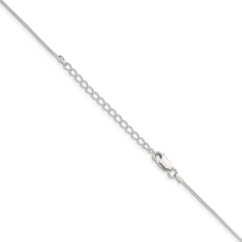 Sterling Silver .8mm Snake Chain w/2in ext. (QSN020E-18)