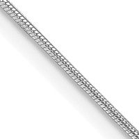 Sterling Silver Rhodium-plated .8mm Round Snake Chain view 1