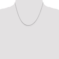 Sterling Silver Rhodium-plated .8mm Round Snake Chain W 2in Ext. view 4
