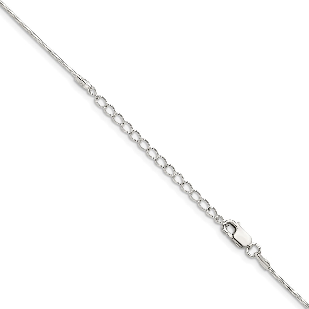 Sterling Silver 1mm Snake Chain w/2in ext. (QSN030E-18)