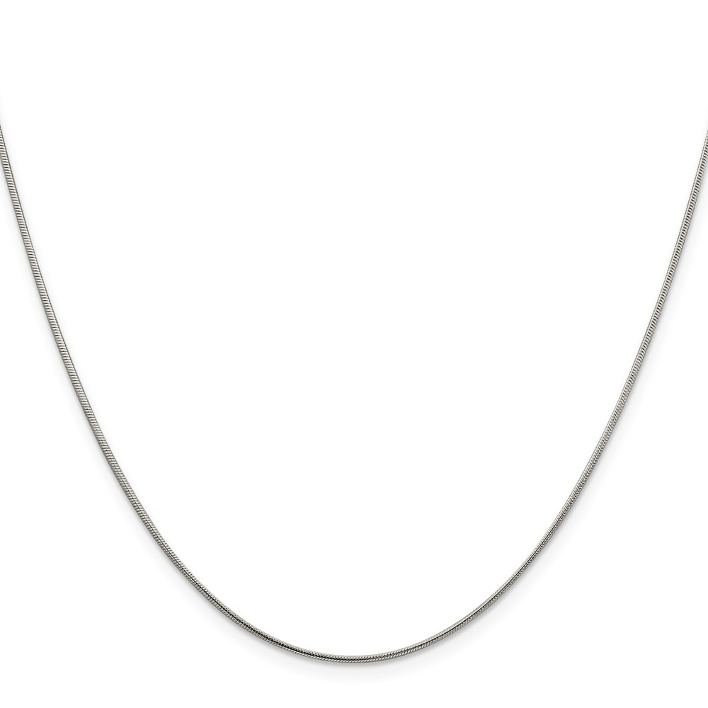 Sterling Silver Rhodium-plated 1mm Round Snake Chain (QSN030R-16)