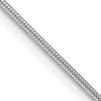 Sterling Silver Rhodium-plated 1mm Round Snake Chain view 1