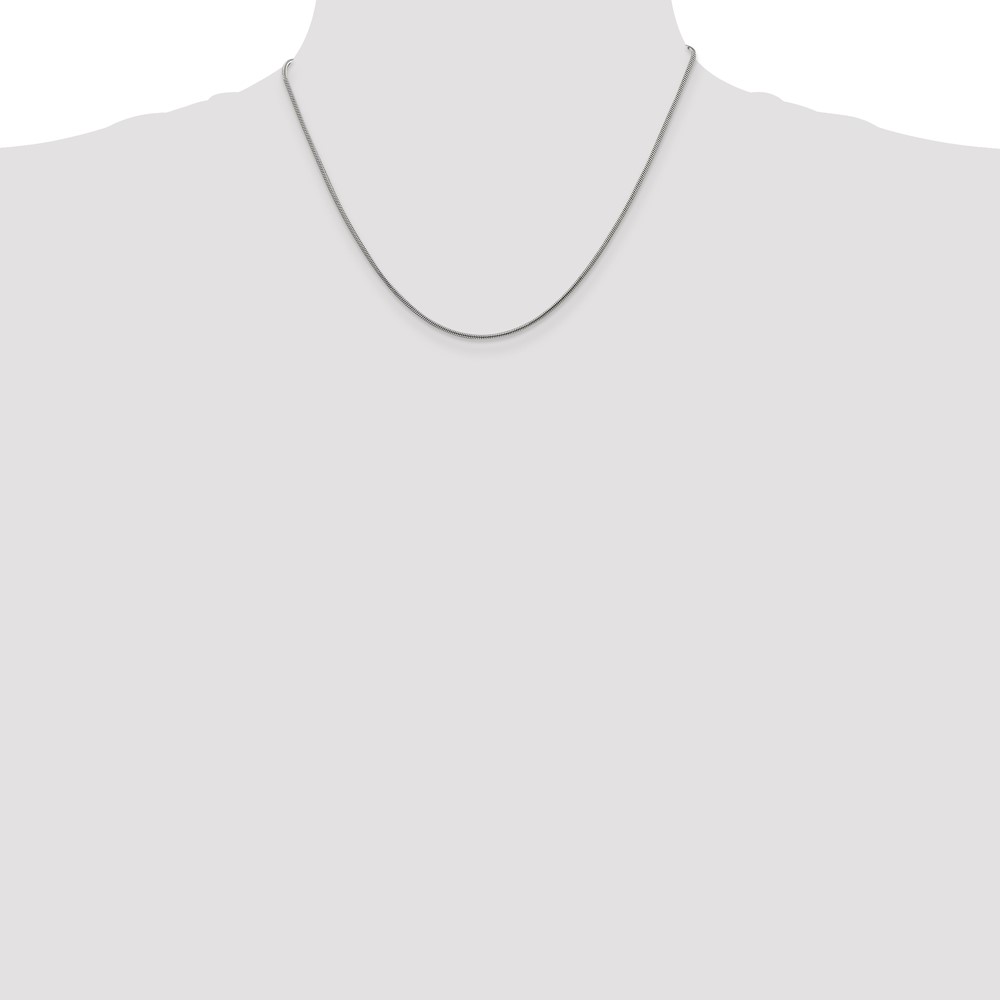 Sterling Silver 1.2mm Snake Chain w/2in ext. (QSN035E-18)