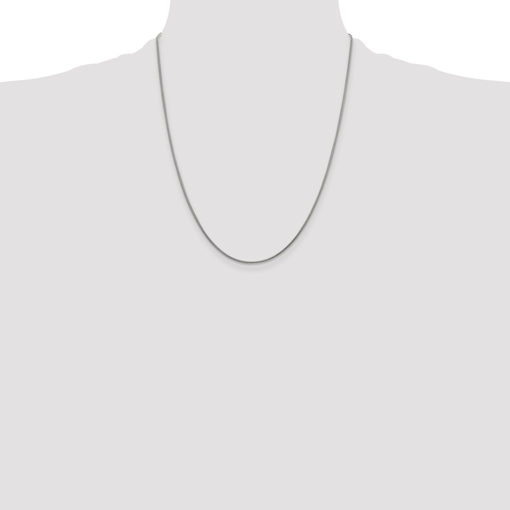 Sterling Silver 1.2mm Snake Chain w/4in ext. (QSN035E-22)