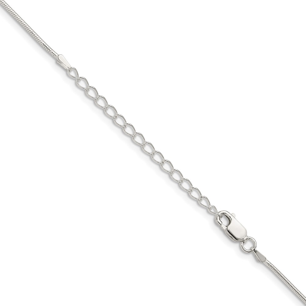 Sterling Silver 1.2mm Snake Chain w/2in ext. (QSN035E-18)