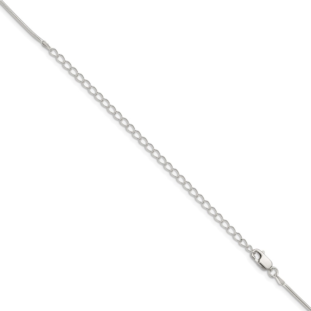 Sterling Silver 1.2mm Snake Chain w/4in ext. (QSN035E-22)