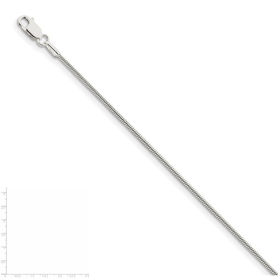Sterling Silver 1.25mm Snake Chain