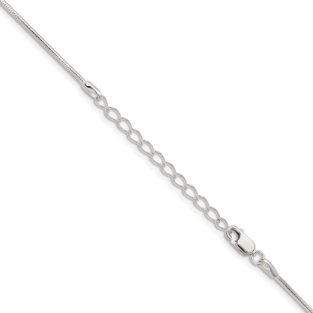 Sterling Silver 1.25mm Snake Chain w/2in ext. (QSN040E-18)