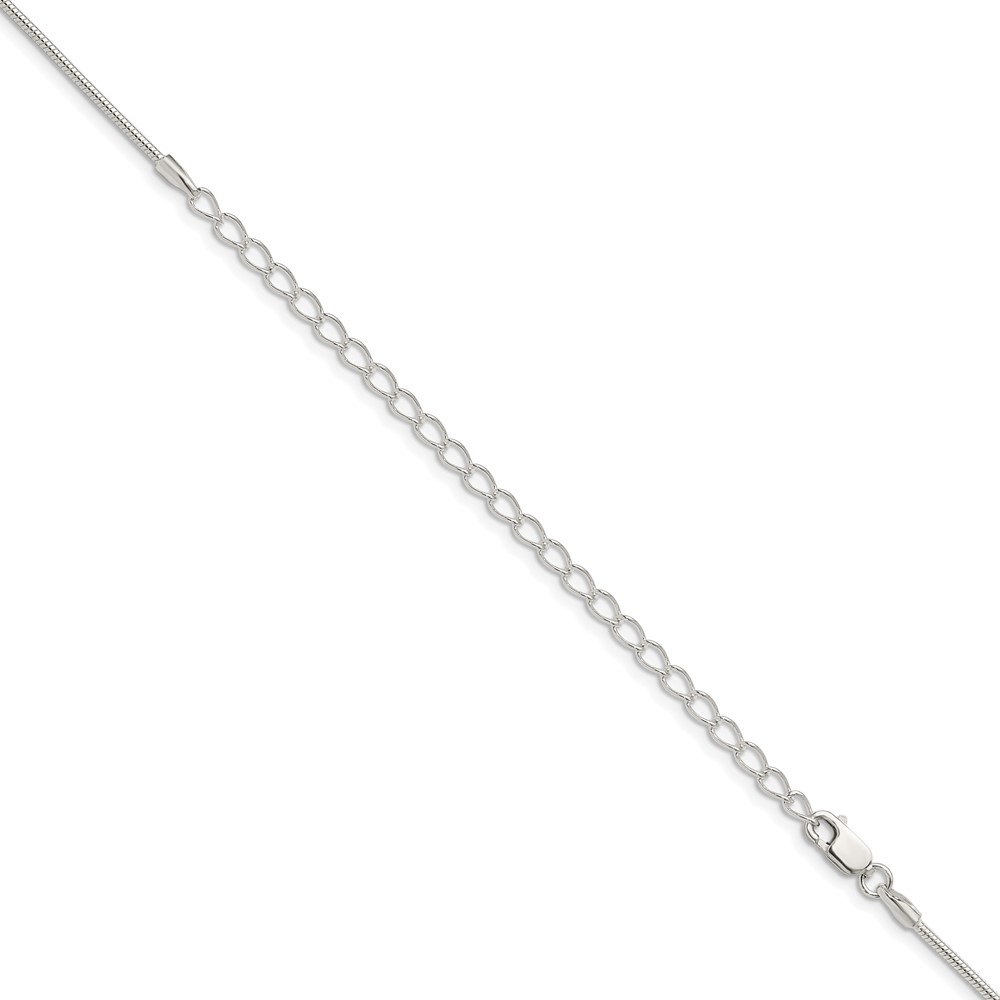 Sterling Silver 1.25mm Snake Chain w/4in ext. (QSN040E-22)