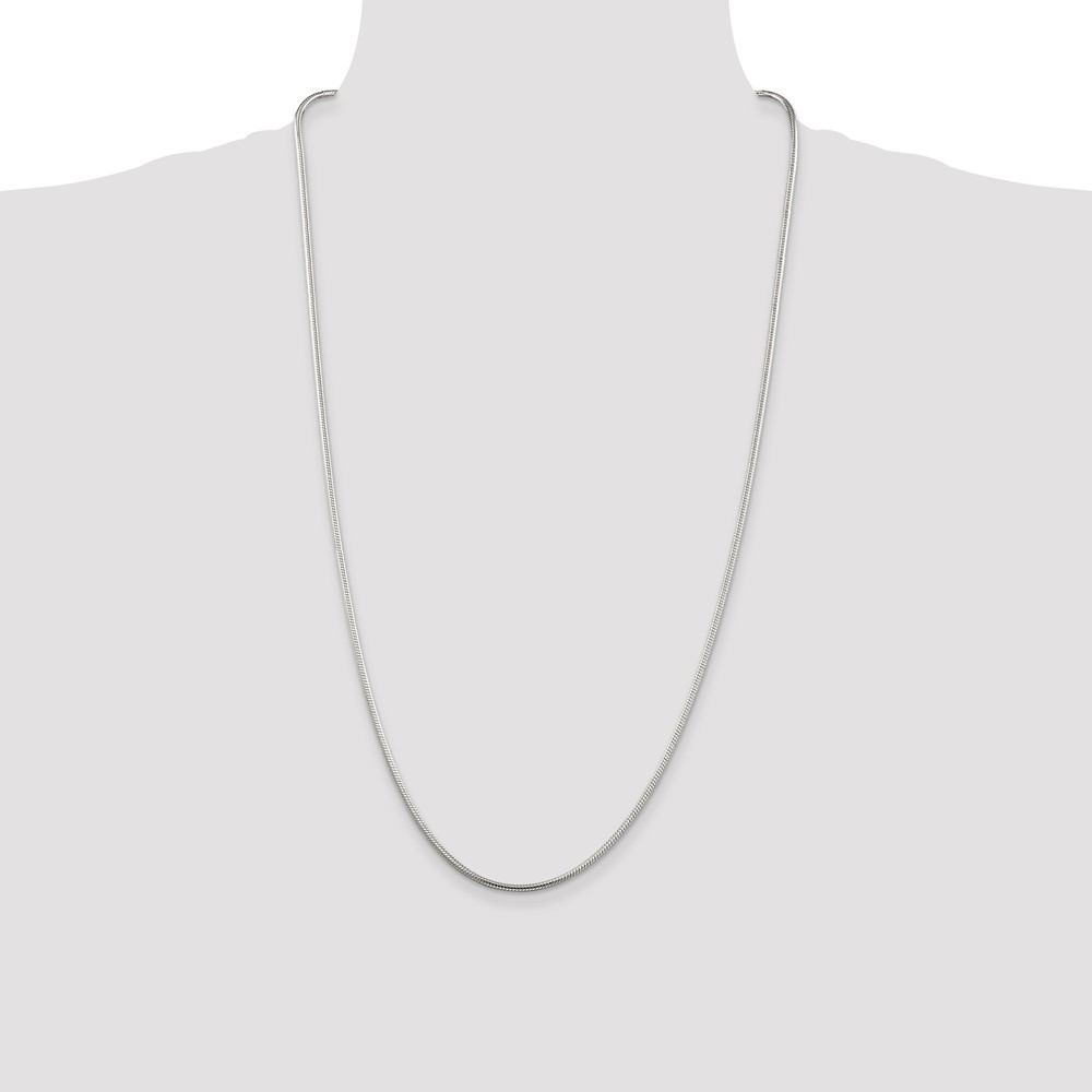 Sterling Silver 2mm Snake Chain (QSN060-28)