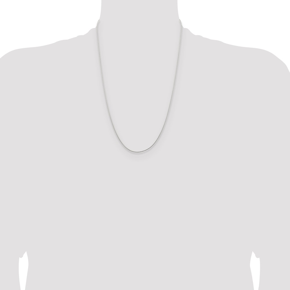 Sterling Silver 1mm Round Snake Chain (QSNL030-24)