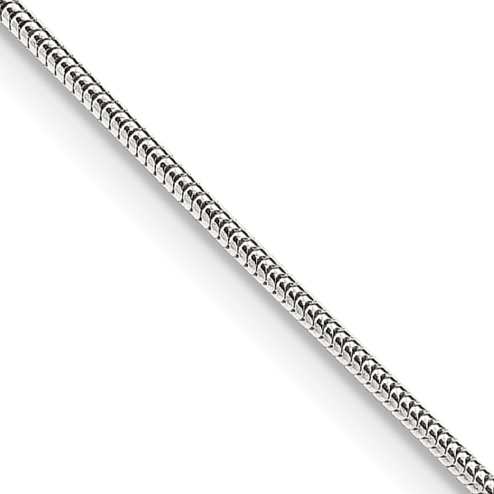 Sterling Silver 1mm Round Snake Chain (QSNL030-16)