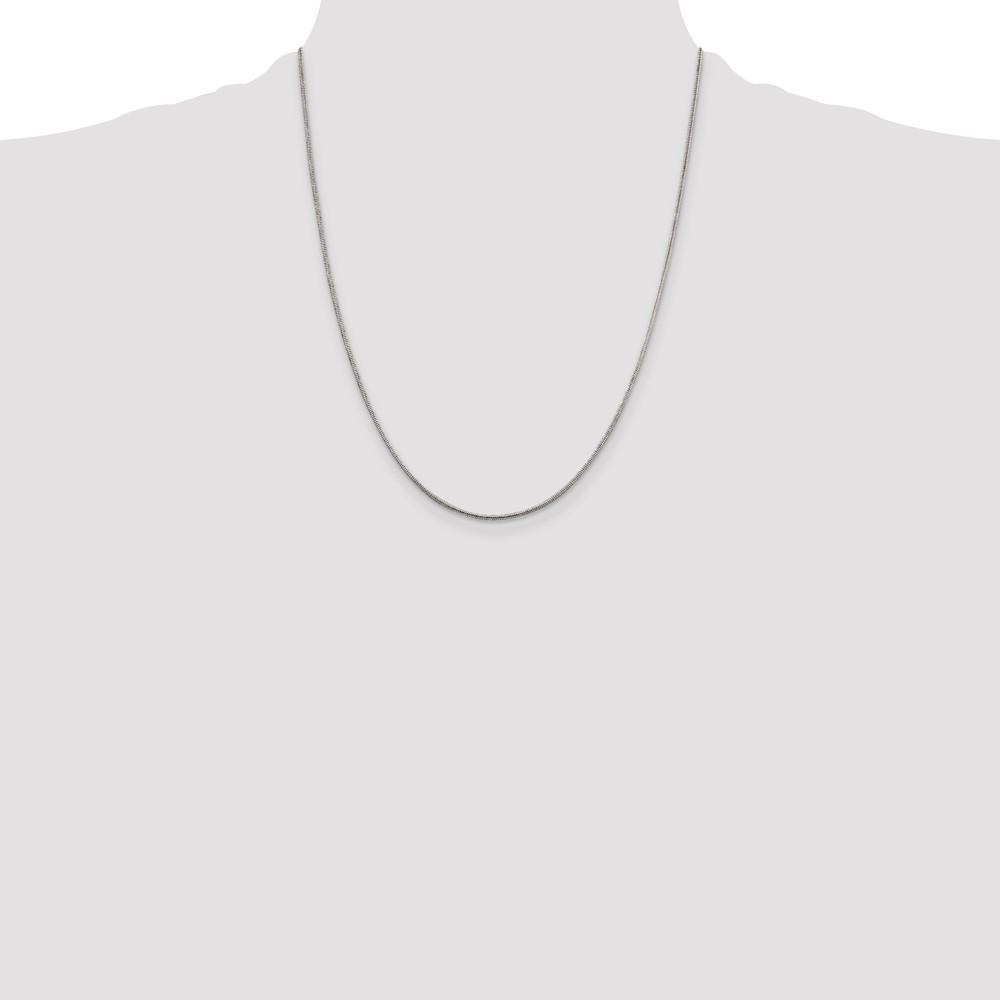 Sterling Silver 1.2mm Round Snake Chain (QSNL035-22)