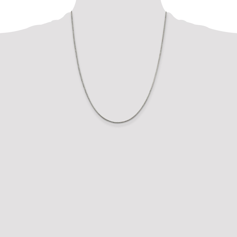 Sterling Silver 1.5mm Round Snake Chain (QSNL045-22)