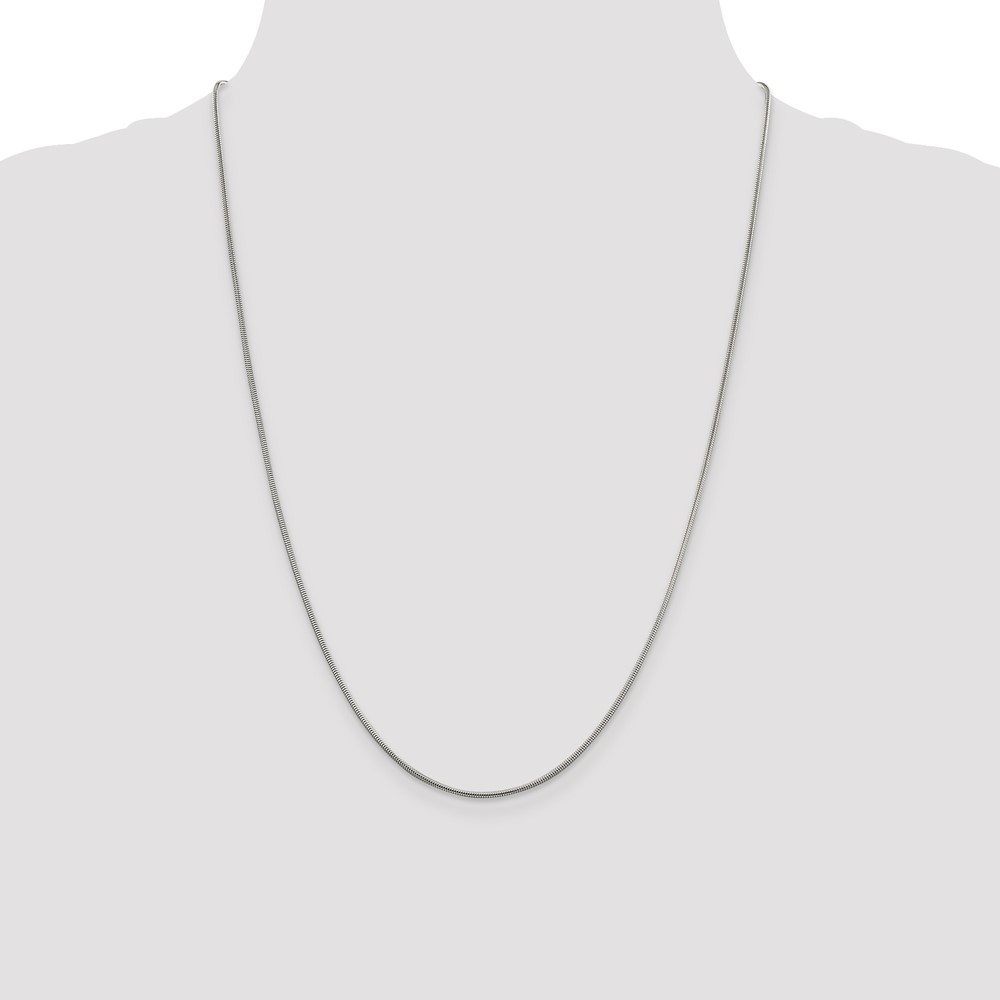 Sterling Silver 1.5mm Round Snake Chain (QSNL045-24)