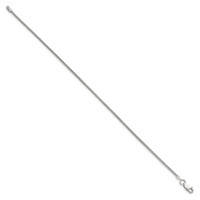 Sterling Silver 1.5mm Round Snake Chain Anklet view 2