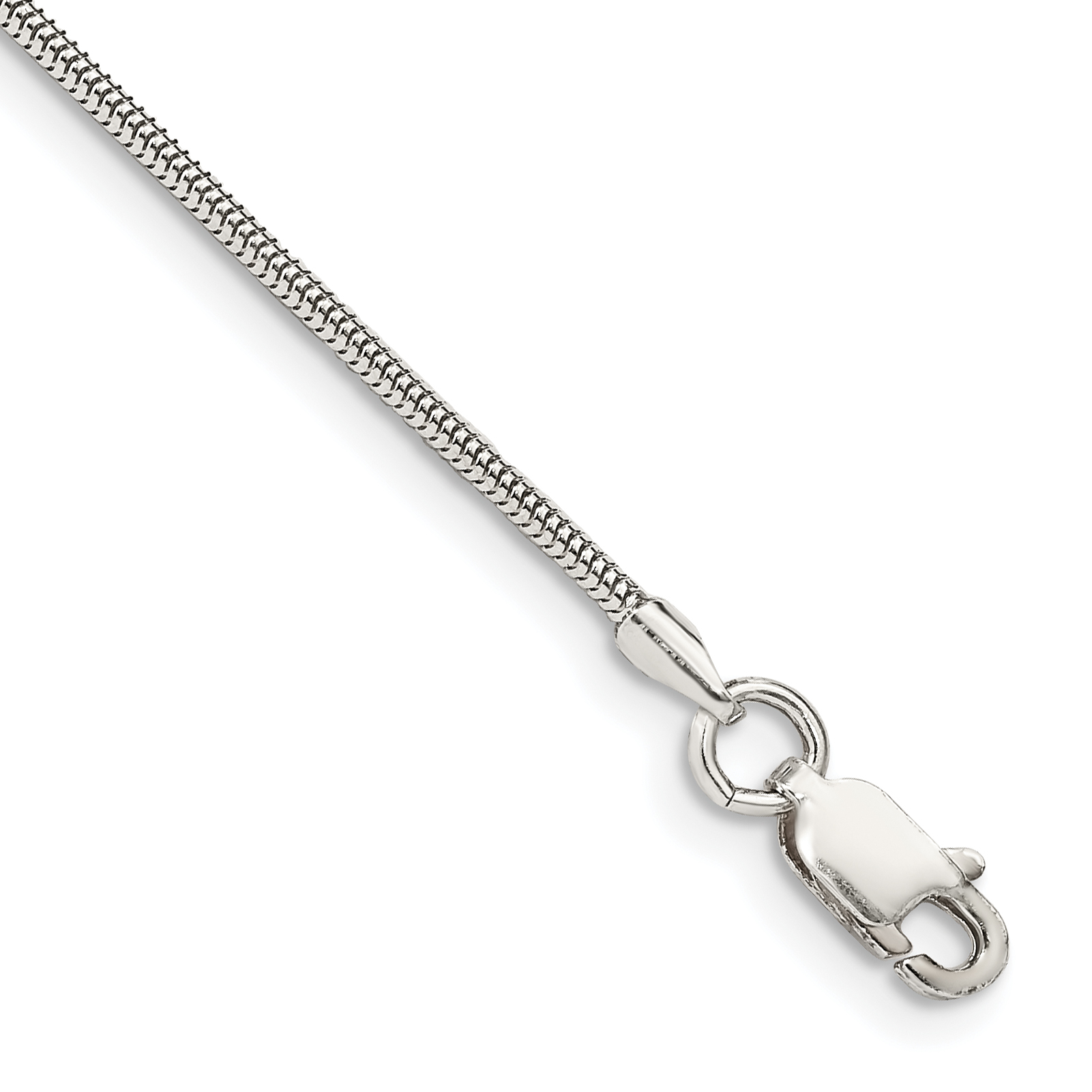 Sterling Silver 1.5mm Round Snake Chain Anklet (QSNL045-9)