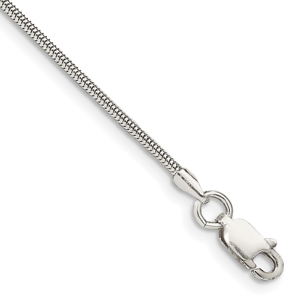 Sterling Silver 1.5mm Round Snake Chain Anklet (QSNL045-9)