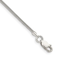 Sterling Silver 1.5mm Round Snake Chain Anklet view 1