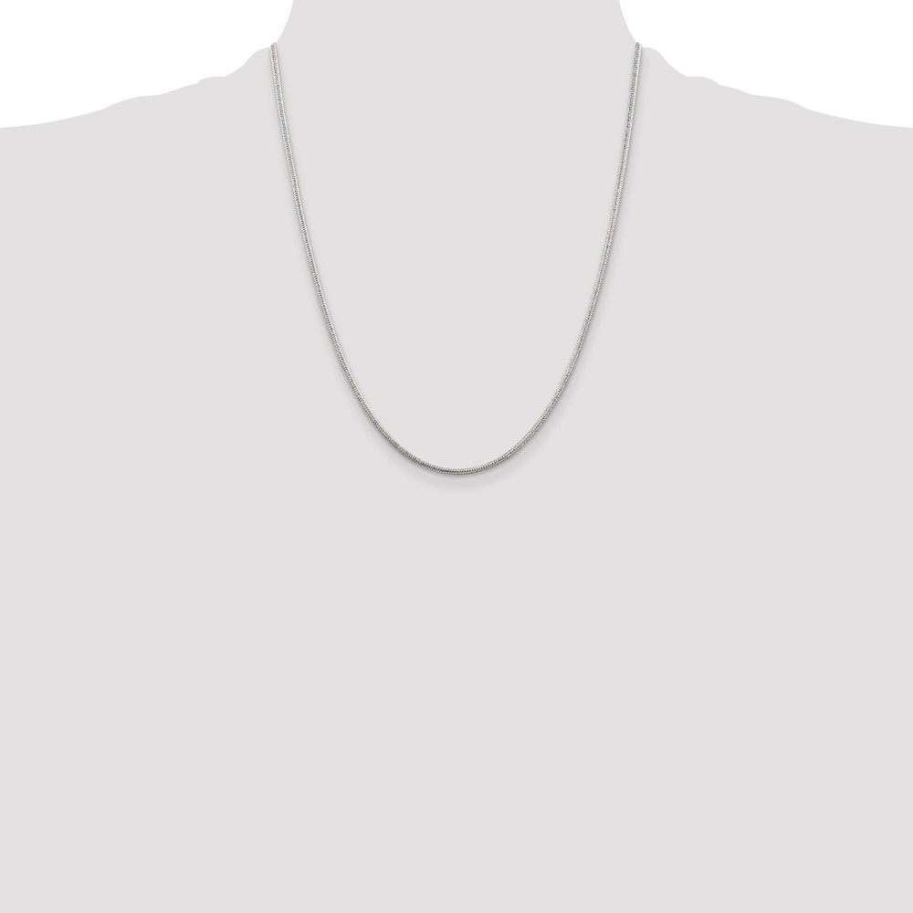 Sterling Silver 1.6mm Round Snake Chain (QSNL050-22)