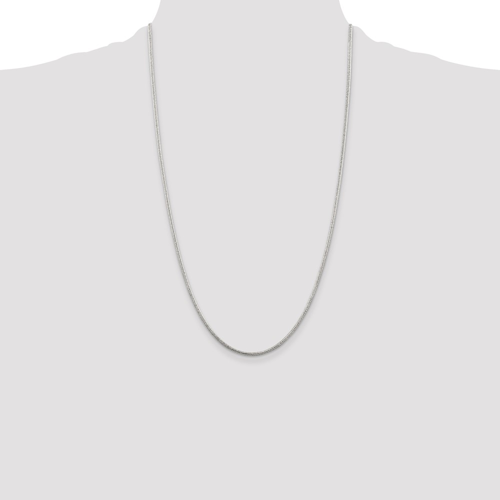 Sterling Silver 1.6mm Round Snake Chain (QSNL050-26)