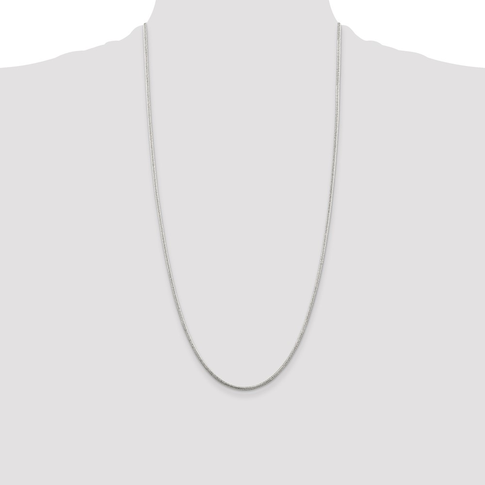 Sterling Silver 1.6mm Round Snake Chain (QSNL050-28)