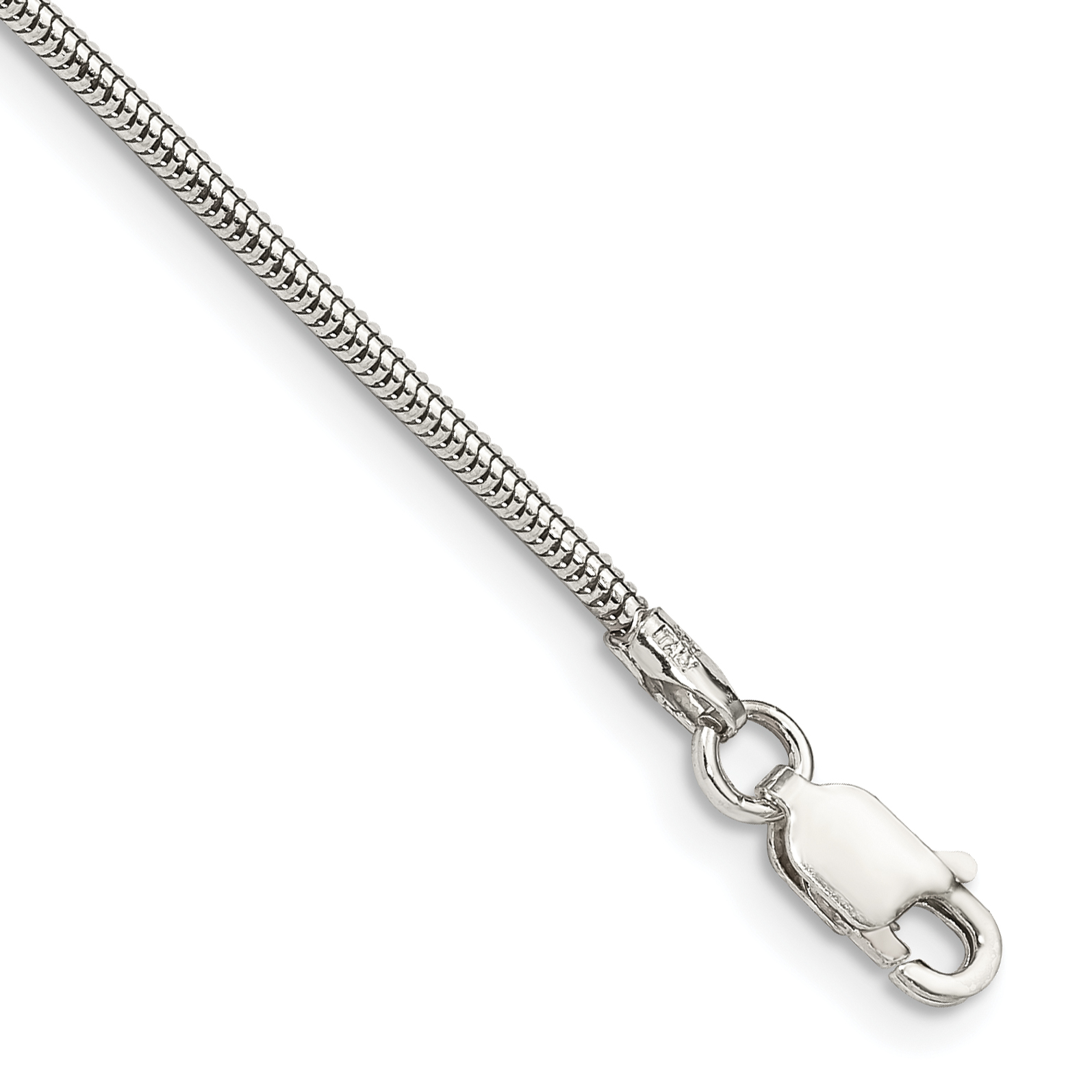Sterling Silver 1.6mm Round Snake Chain (QSNL050-7)