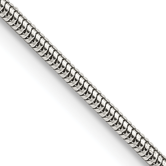 Sterling Silver 1.6mm Round Snake Chain (QSNL050-16)