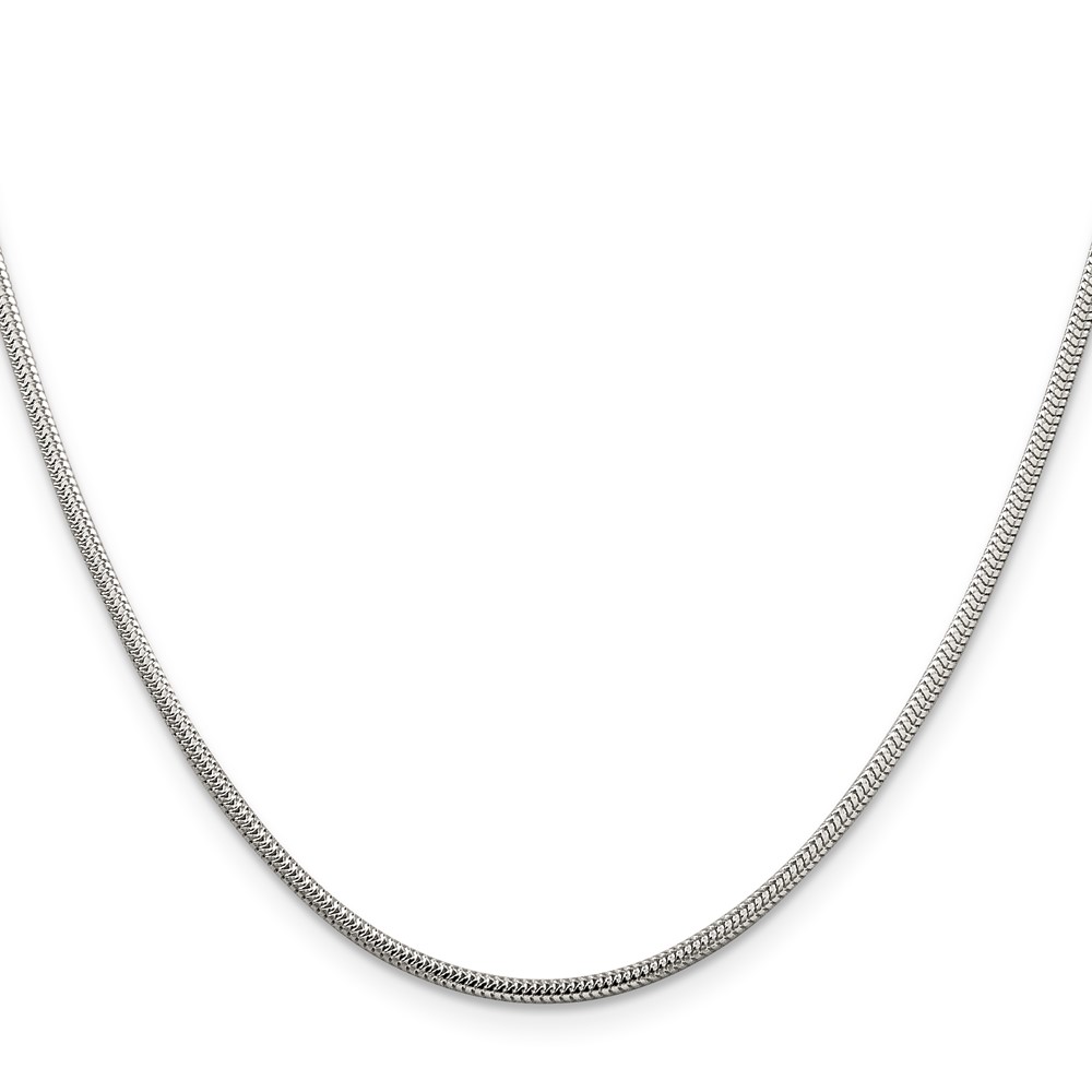 Sterling Silver 2mm Round Snake Chain (QSNL060-20)