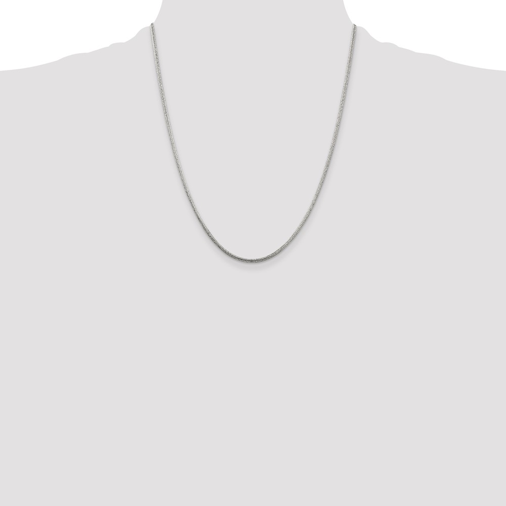 Sterling Silver 2mm Round Snake Chain (QSNL060-22)