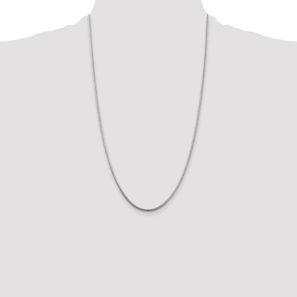 Sterling Silver 2mm Round Snake Chain (QSNL060-26)