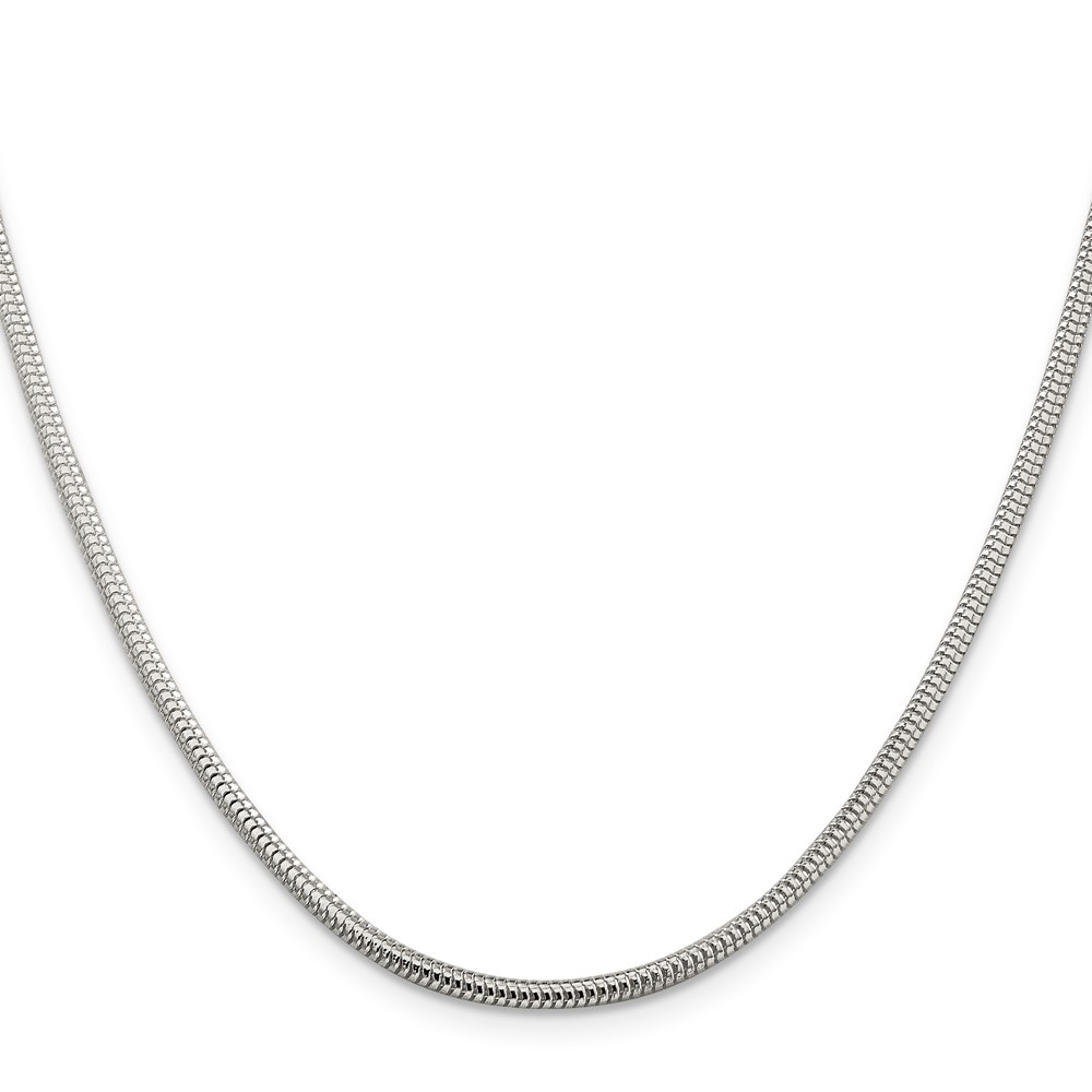 Sterling Silver 2.5mm Round Snake Chain (QSNL065-28)