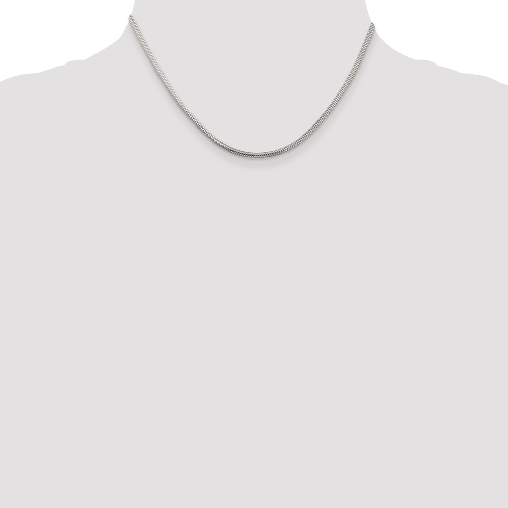 Sterling Silver 2.5mm Round Snake Chain (QSNL065-16)