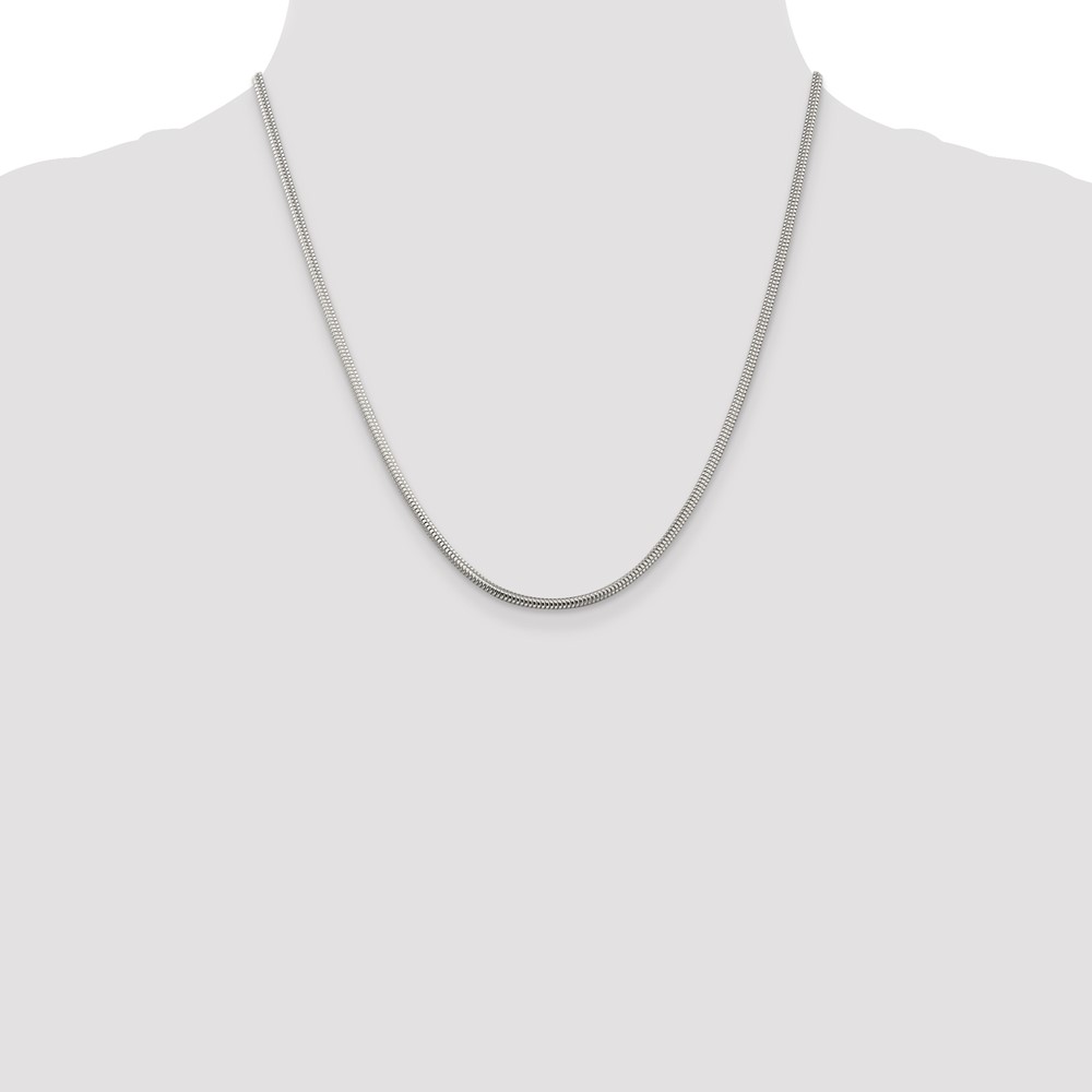 Sterling Silver 2.5mm Round Snake Chain (QSNL065-20)