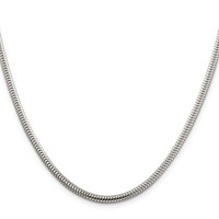 Sterling Silver 3mm Round Snake Chain view 2