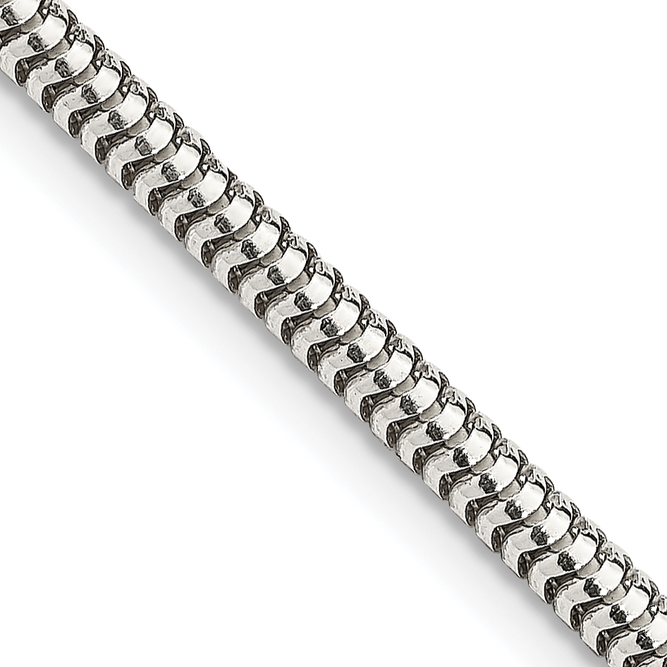 Sterling Silver 3mm Round Snake Chain (QSNL080-18)