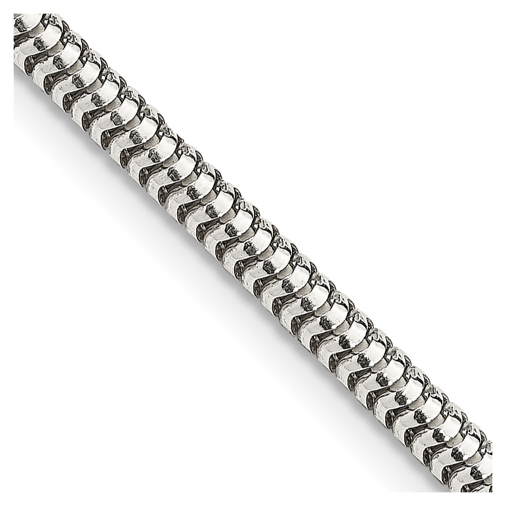 Sterling Silver 3mm Round Snake Chain (QSNL080-18)
