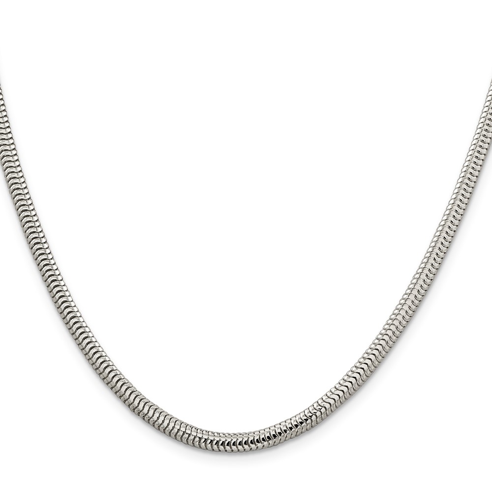 Sterling Silver 4mm Round Snake Chain (QSNL100-24)