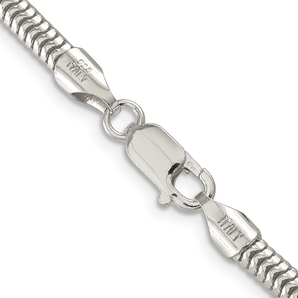 Sterling Silver 4mm Round Snake Chain (QSNL100-24)