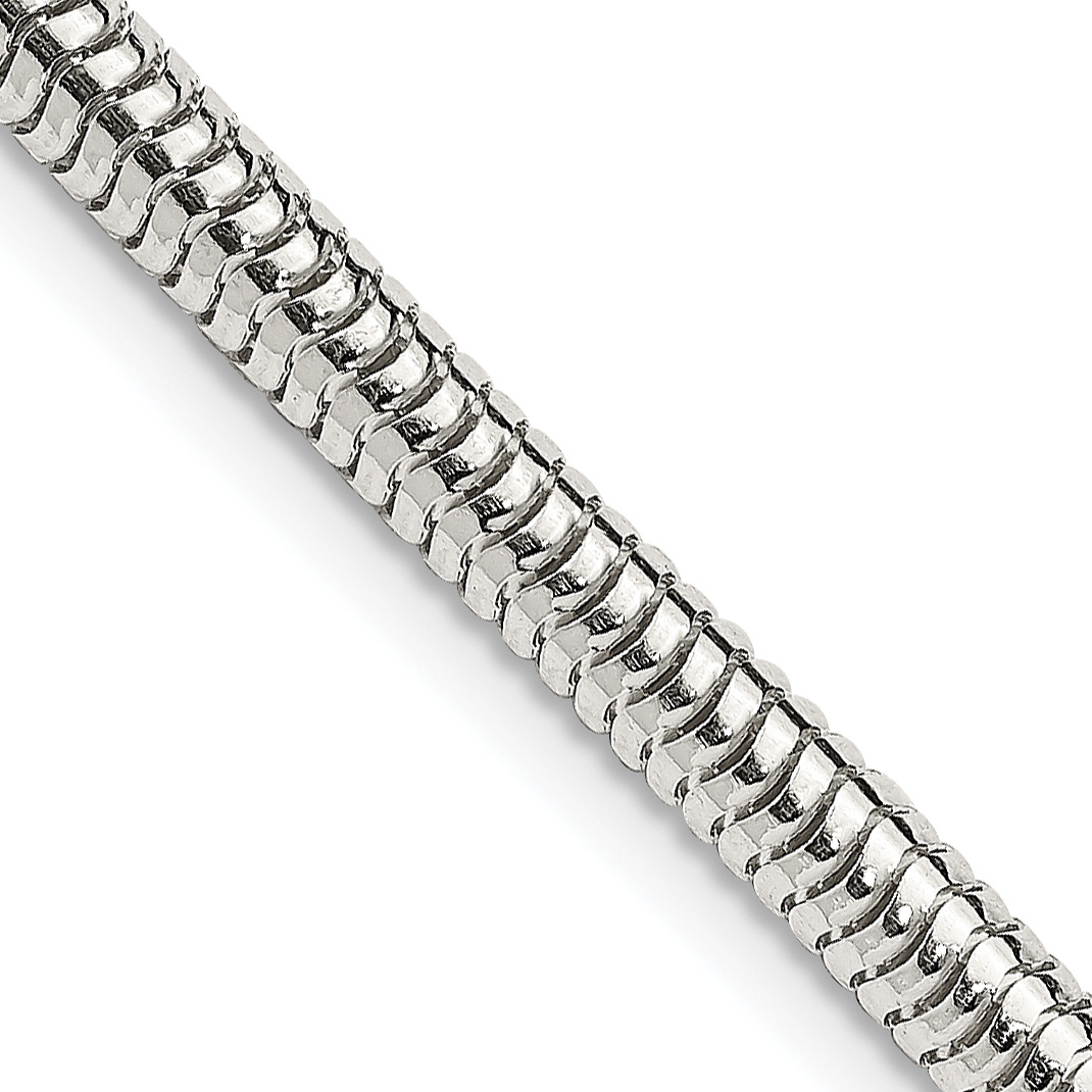 Sterling Silver 4mm Round Snake Chain (QSNL100-16)
