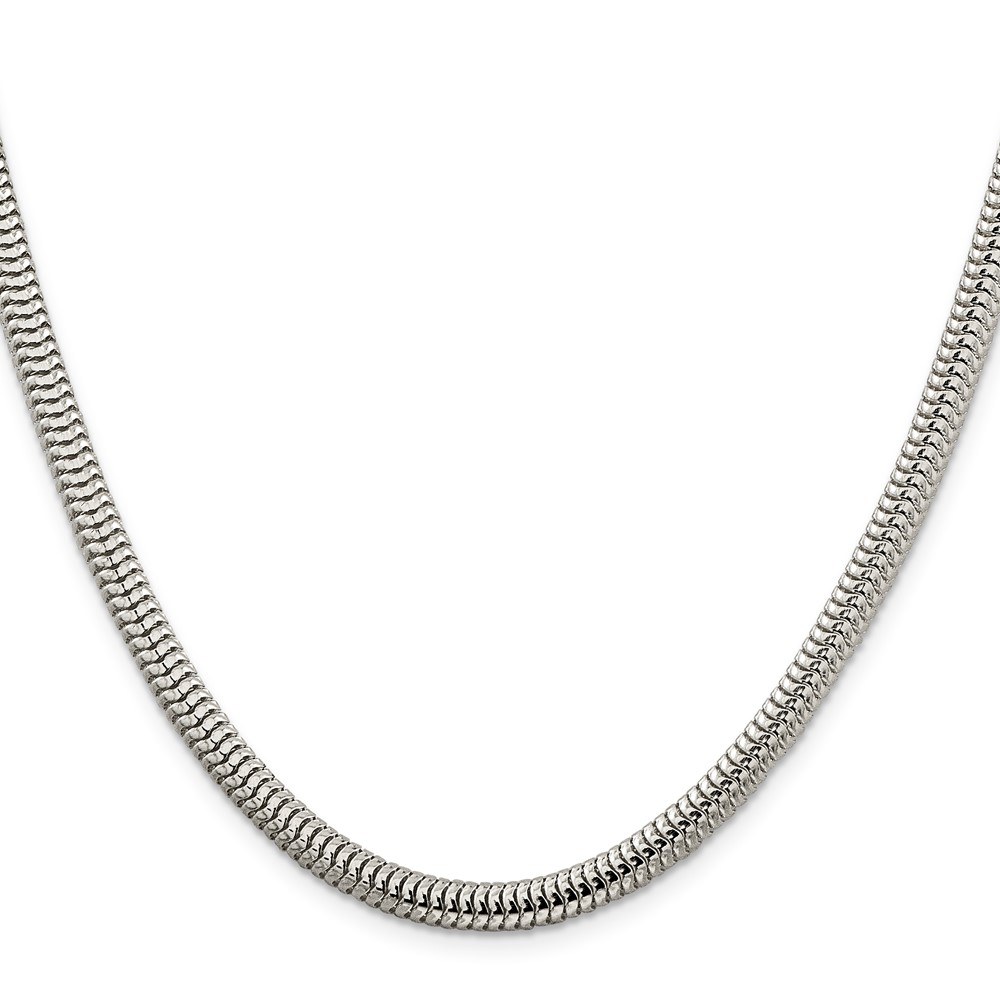 Sterling Silver 5mm Round Snake Chain (QSNL120-20)