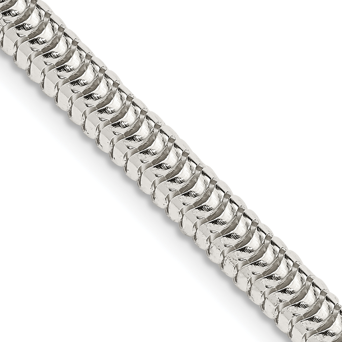 Sterling Silver 5mm Round Snake Chain (QSNL120-18)