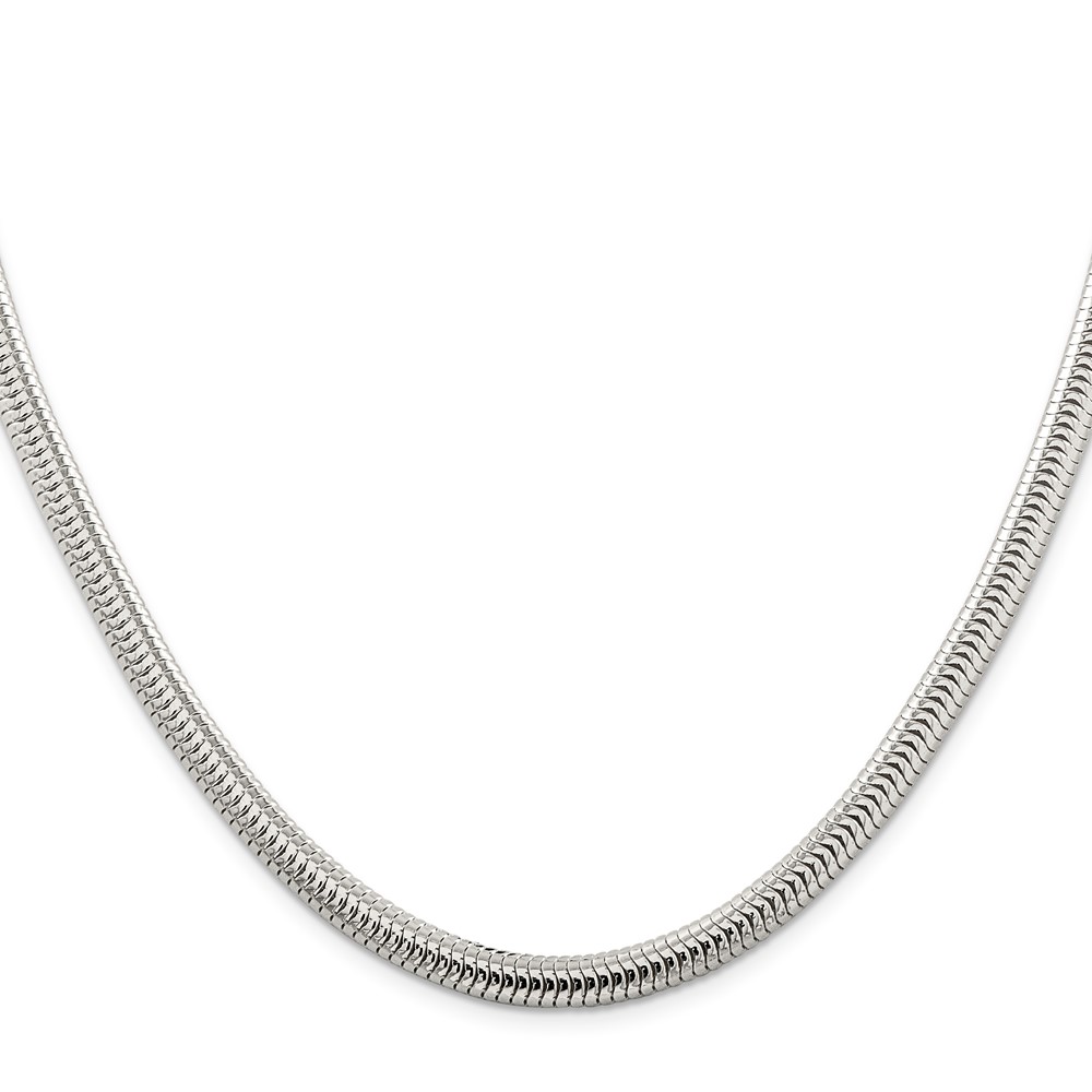Sterling Silver 6mm Round Snake Chain (QSNL150-18)