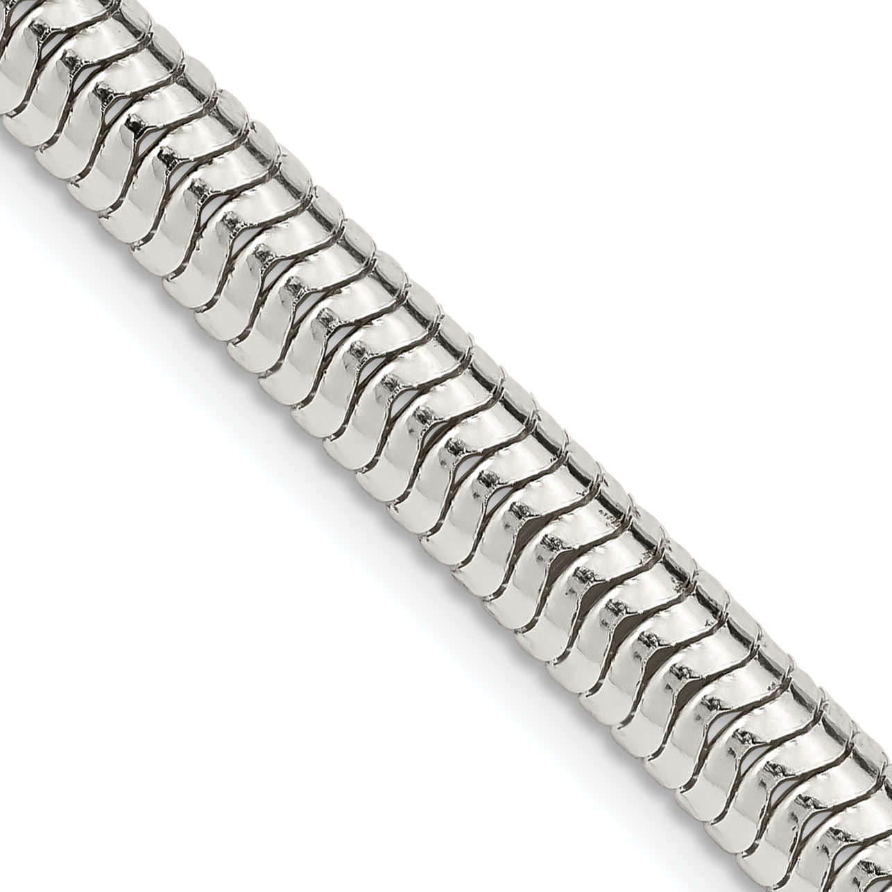 Sterling Silver 6mm Round Snake Chain (QSNL150-18)