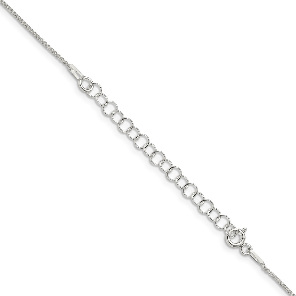 Sterling Silver 1mm Round Spiga Chain w/2in ext. (QSP025E-18)