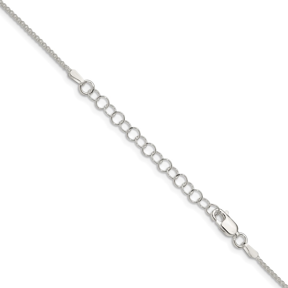 Sterling Silver 1.25mm Round Spiga Chain w/2in ext. (QSP030E-18)