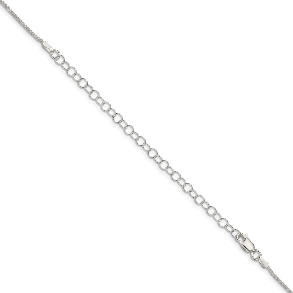Sterling Silver 1.25mm Round Spiga Chain w/4in ext. (QSP030E-22)