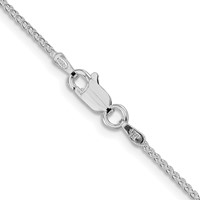 Sterling Silver Rhodium-plated 1.25mm Round Spiga Chain view 3