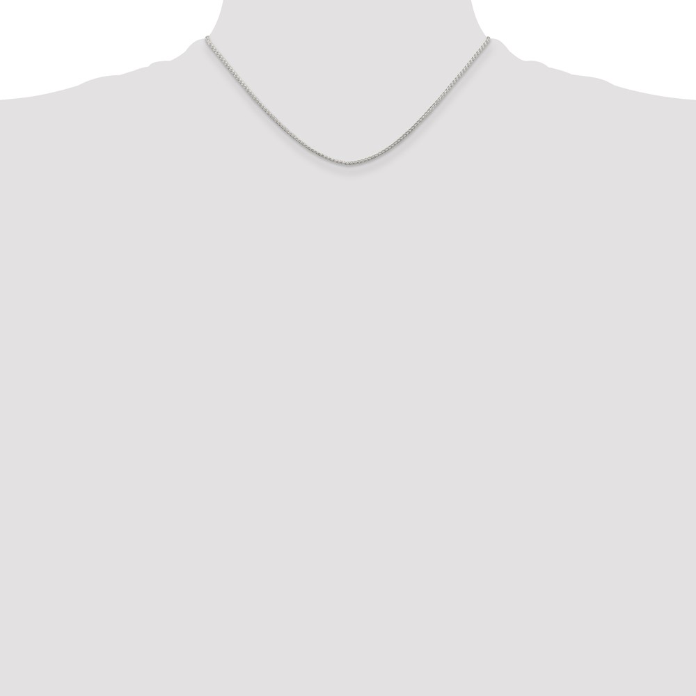 Sterling Silver Rhodium-plated 1.25mm Round Spiga Chain (QSP030R-16)