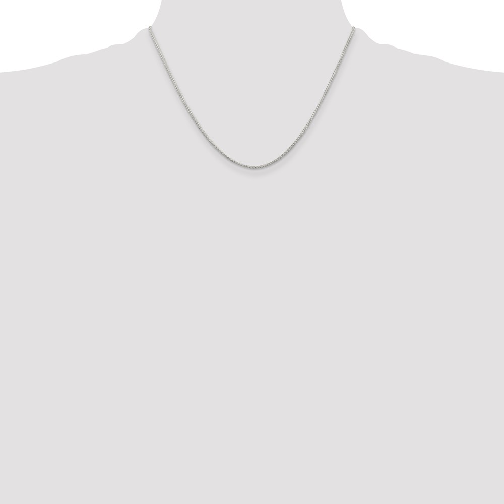 Sterling Silver Rhodium-plated 1.25mm Round Spiga Chain (QSP030R-18)